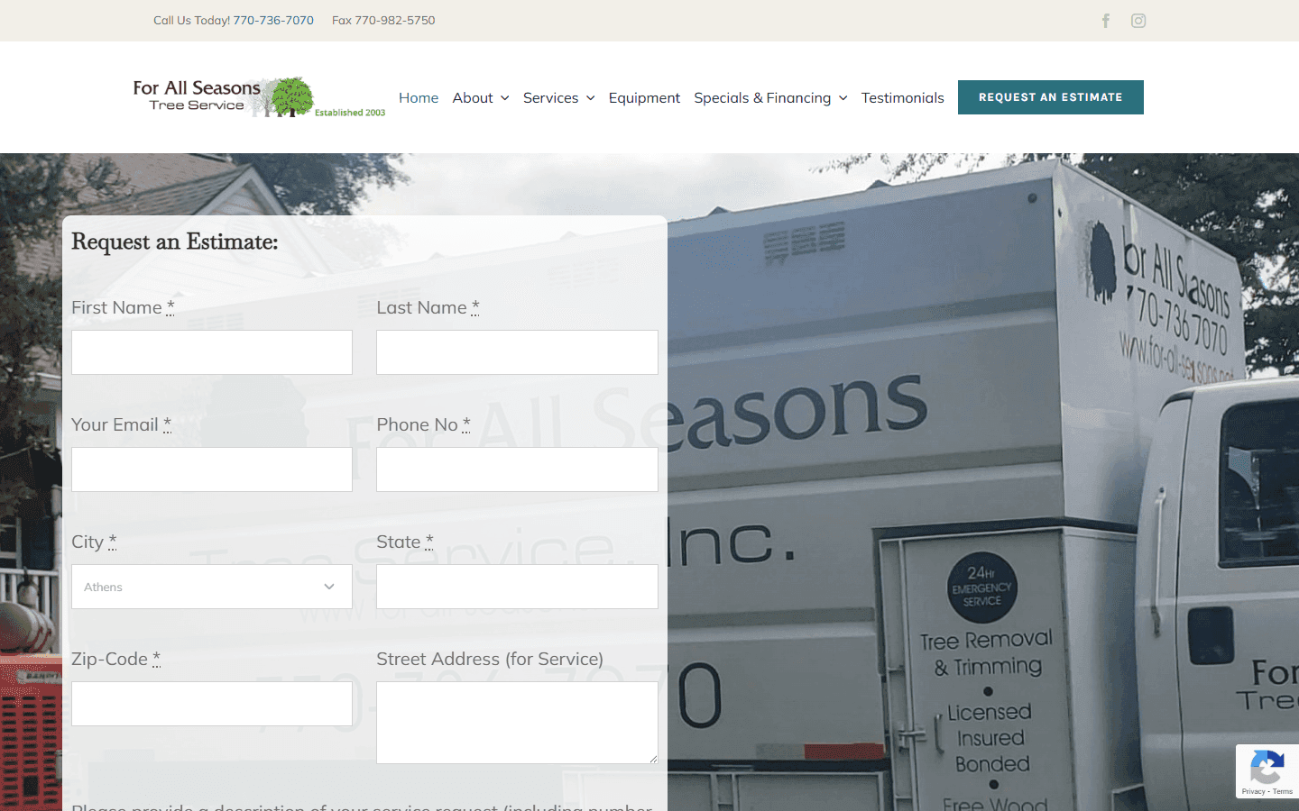 For All Seasons Tree Service — portfolio